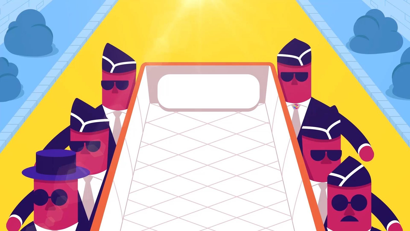 Coffin meme 2D Illustration