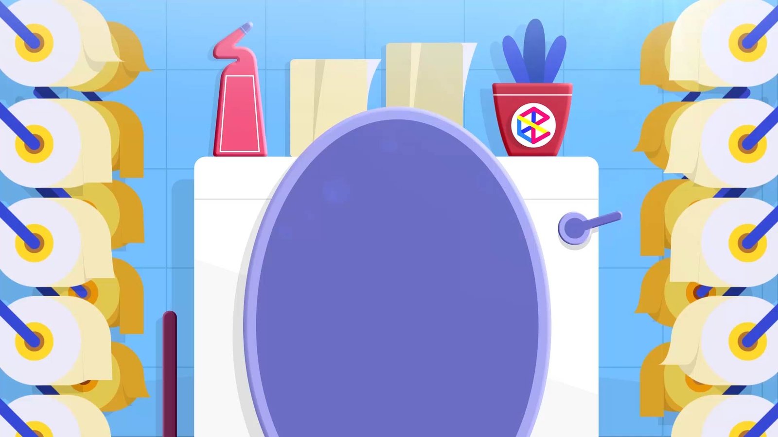 Toilet Throne 2D Illustration