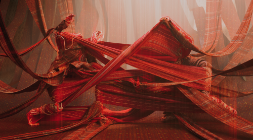 Moirai thread of life 3d animated film abstract shot