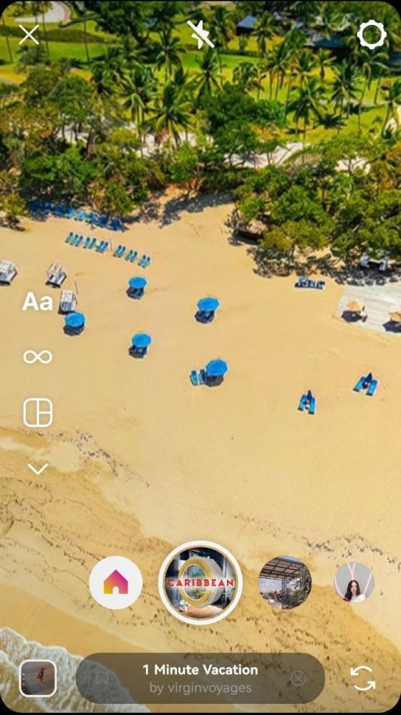 AR interactive media Virgin Voyages