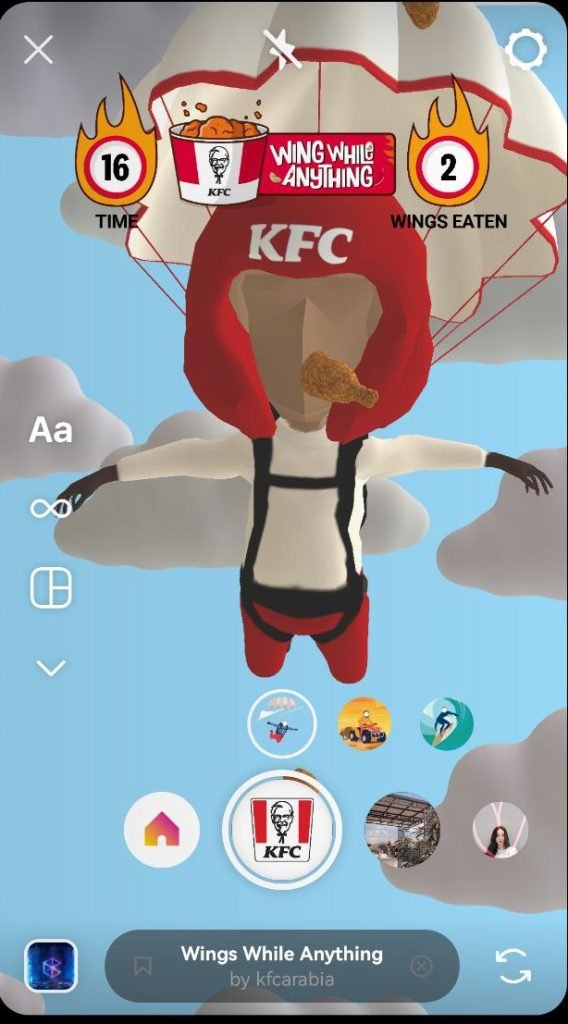AR interactive media KFC