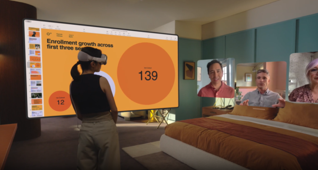 Apple Vision Pro augmented reality presentation