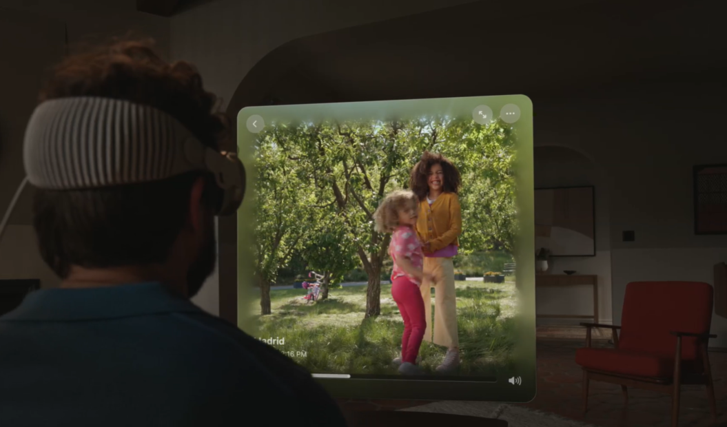 Apple Vision Pro augmented reality real video